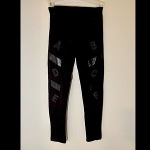Warm winter girls leggings, black. 12Y